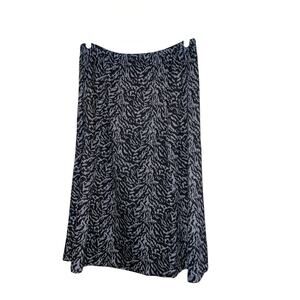 Christopher & Banks Zebra Print Pull-on Midi Skirt size 16
